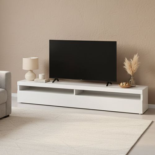 Base TV ardesia 200x45x36h cm 2 ante in legno - Akon