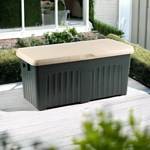 Baule Foligno, Contenitore portaoggetti multiuso, Baule moderno, 100% Made in Italy, 125x57h56 cm, Grigio