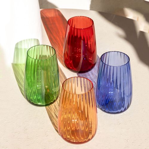 Bicchieri Arancione 600 ml Adatto per Lavastoviglie, - Nigapari