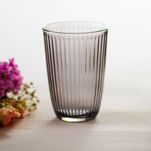 Bicchieri Grigio Fume set da 4 395 ml Sfumatura Colore Struttura Fume, - Nesomeno