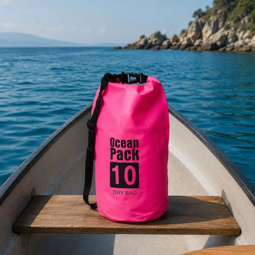 Borsa Impermeabile Rosa Fuxia Capacità 10 lt Sfumatura Colore Struttura Fuxia - Senine