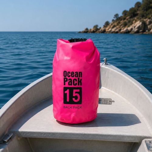 Borsa Impermeabile Rosa Fuxia Capacità 15 lt Sfumatura Colore Struttura Fuxia - Semarese