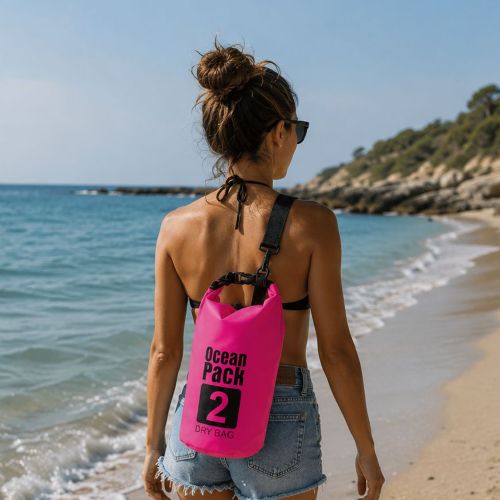 Borsa Impermeabile Rosa Fuxia Capacità 2 lt Sfumatura Colore Struttura Fuxia - Semebate
