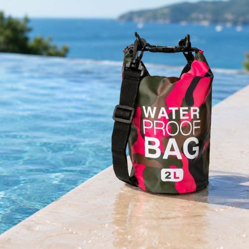 Borsa Impermeabile Rosa Mimetica Fuxia Capacità 2 lt Sfumatura Colore Struttura Mimetica Fuxia - Semebate