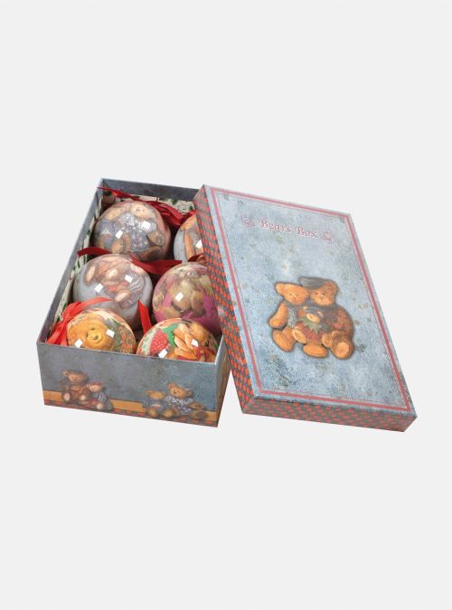 Box 6 sfere natalizie, multicolor