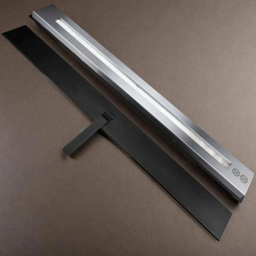 Bruciatore Airole, 11x90 h5 cm, Nero e Argento