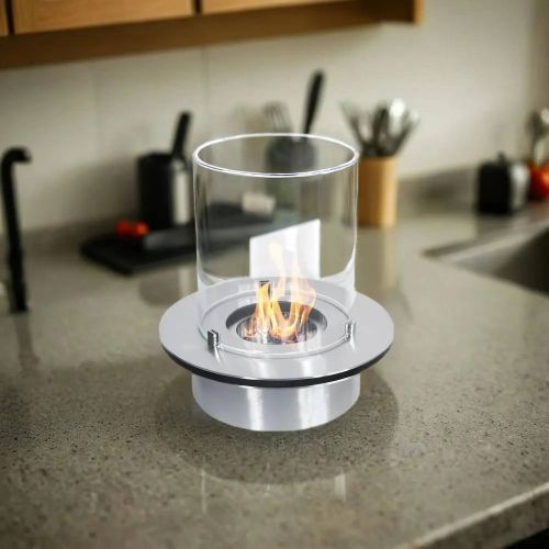 Bruciatore Andali, 35x35 h36 cm, Grigio e Trasparente