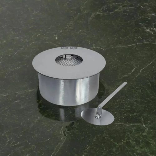 Bruciatore Annicco, 25x25 h10 cm, Grigio