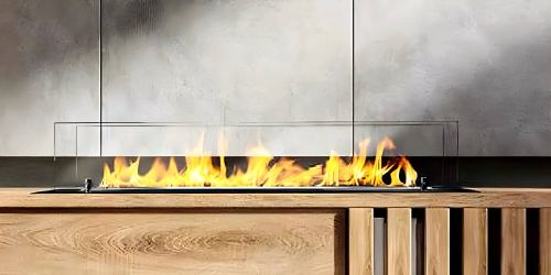 Bruciatore Argento Combustibile Bioetanolo Ecoflame Installazione Incasso, Adatto per Camino - Natta