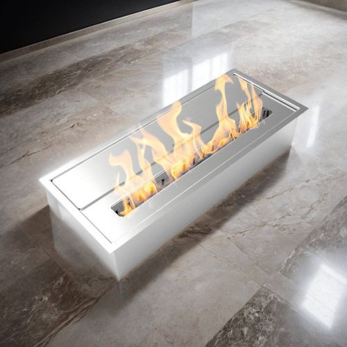 Bruciatore Dro, Fornello, Elemento riscaldante, Inceneritore, Made in Italy, 19x46 h10 cm, Argento