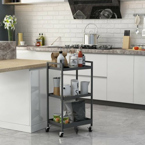 Carrello Masio, 43x30 h80 cm, Ardesia