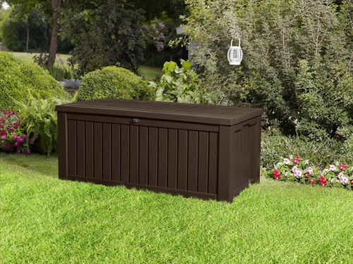 Cassapanca da esterno grande 155x72x64h cm marrone - Hawkesbury