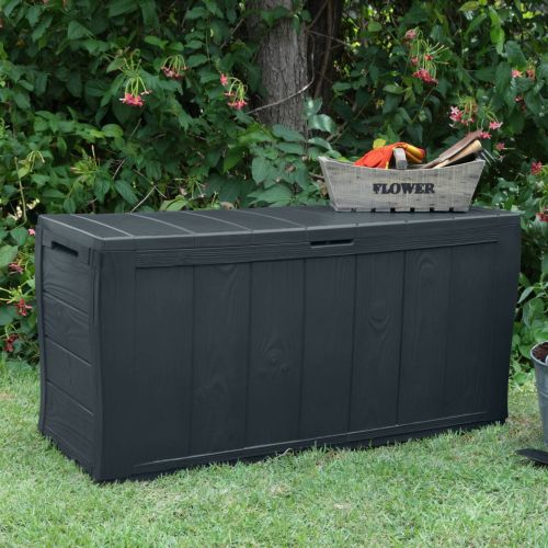 Cassapanca outdoor Airdrie, 117x45 h58 cm, Marrone