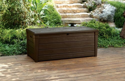 Cassapanca outdoor impermeabile 145x69x60h cm marrone - Wawa