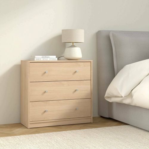 Cassettiera 3 cassetti rovere 72x68h cm - Alert
