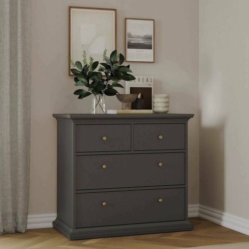 Cassettiera 4 cassetti grigia 96x86h cm - Arika