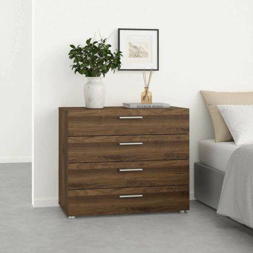 Cassettiera 4 cassetti noce 80x68h cm - Arwen