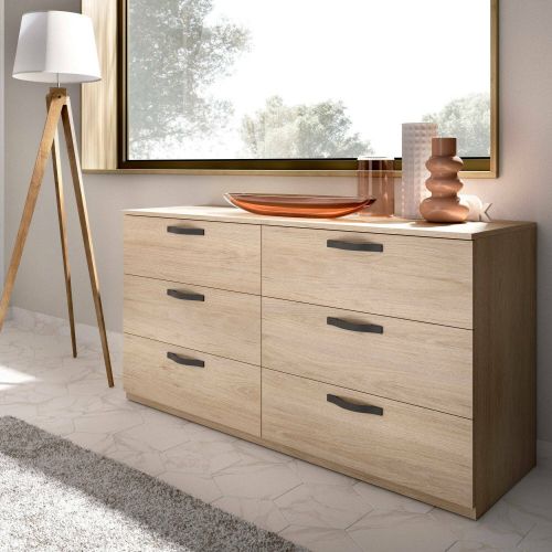 Cassettiera 6 cassetti rovere 140x72h cm - Arpel