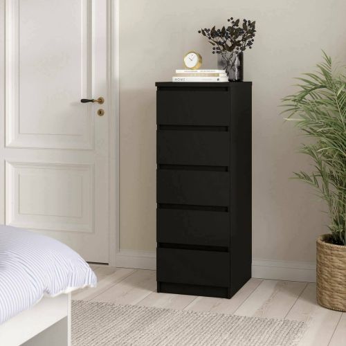 Cassettiera alta nera 50x111h cm - Achaldi