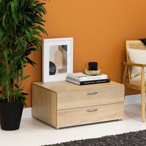 Cassettiera bassa rovere 74x35h cm - Piatto