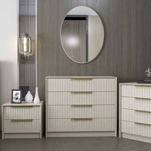 Cassettiera con maniglie cemento 100x85h cm - Nepartak
