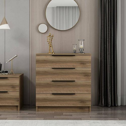Cassettiera con maniglie noce 73x77h cm - elysee
