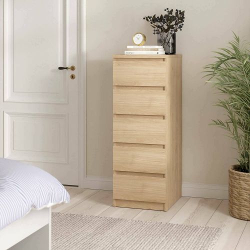 Cassettiera con maniglie rovere 50x111h cm - Achaldi