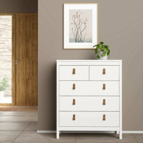 Cassettiera in legno bianca 82x98h cm - Alulim