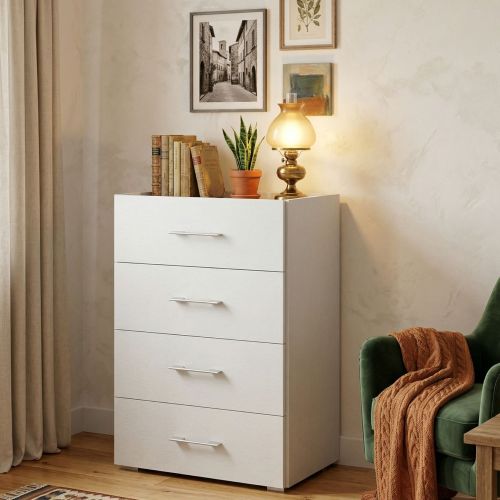 Cassettiera in legno bianca e cemento 50x87h cm - Avim