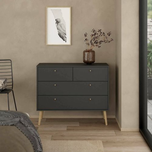 Cassettiera in legno grigia 98x81h cm - Pelagie