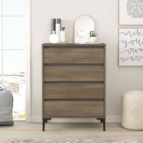 Cassettiera in legno marrone e antracite 72x98h cm - Adolphe