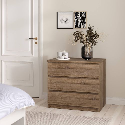 Cassettiera in legno quercia 77x68h cm - Kajiki