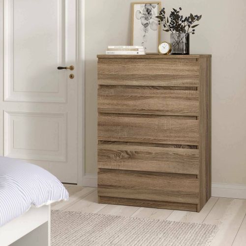 Cassettiera moderna rovere 76x111h cm - Lucy