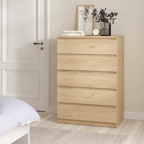 Cassettiera moderna rovere 77x111h cm - Ansel