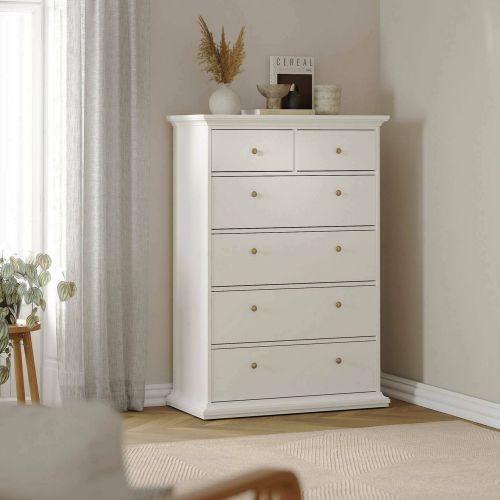 Cassettiera rustica bianca 96x139h cm - Gaetana