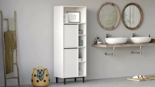 Colonna 2 ante 160x45h cm bianco - Merbok