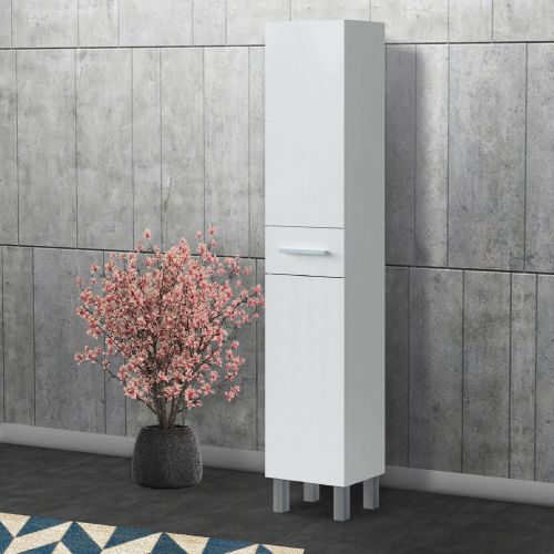 Colonna 2 ante minimal 35x182h cm bianco lucido - Alka
