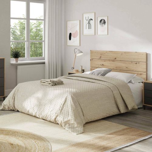 Comodino 3 cassetti legno e antracite 160x40x60h cm - Allan