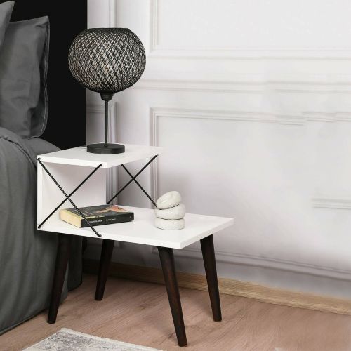 Comodino classico bianco 50x40x55h cm - Newton