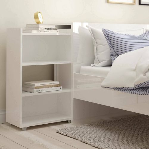 Comodino classico bianco lucido 164x26x79h cm - Delfino