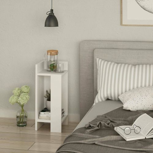 Comodino in legno bianco 25x27x60h cm - Asterix