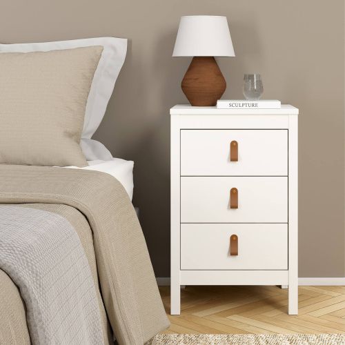Comodino in legno bianco 43x38x70h cm - Lombardia