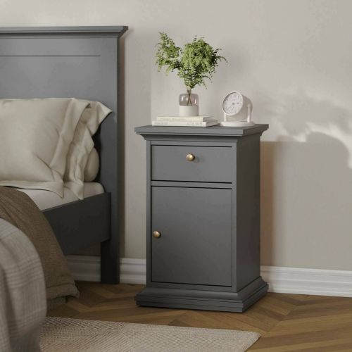 Comodino in legno grigio 43x40x69h cm - Mauricette