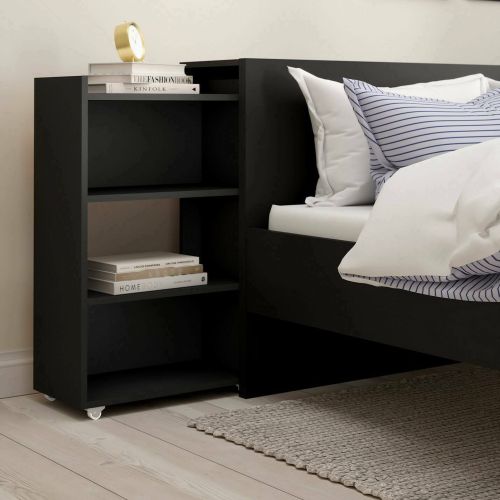 Comodino in legno nero 144x26x79h cm - Arnaboldi
