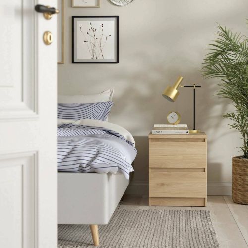 Comodino minimal rovere 50x40x49h cm - Daiki