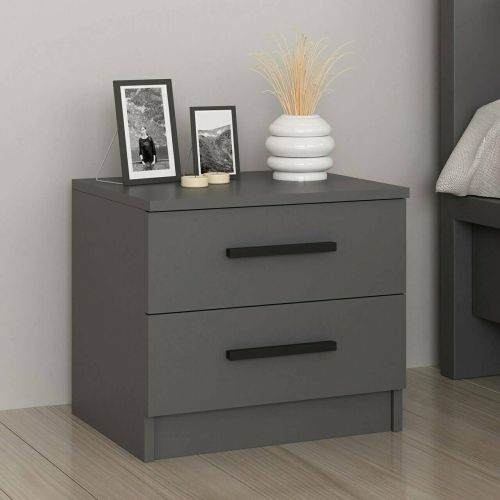 Comodino moderno antracite 50x47x40h cm - Iune