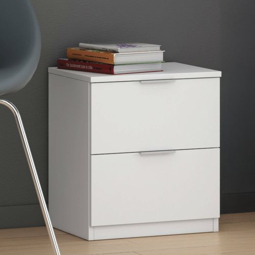 Comodino moderno bianco 38x33x45h cm - Artiglio