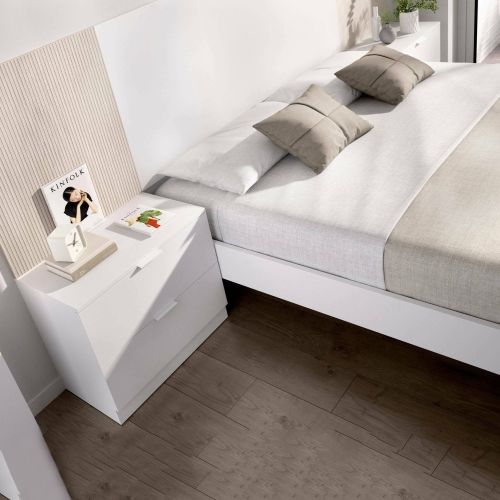 Comodino moderno bianco 50x34x46h cm - Banyan