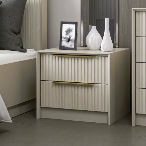 Comodino moderno cemento 53x45x45h cm - Moke