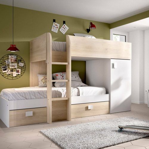 Composizione camera da letto Pax, 255x112h150 cm, Bianco e Rovere